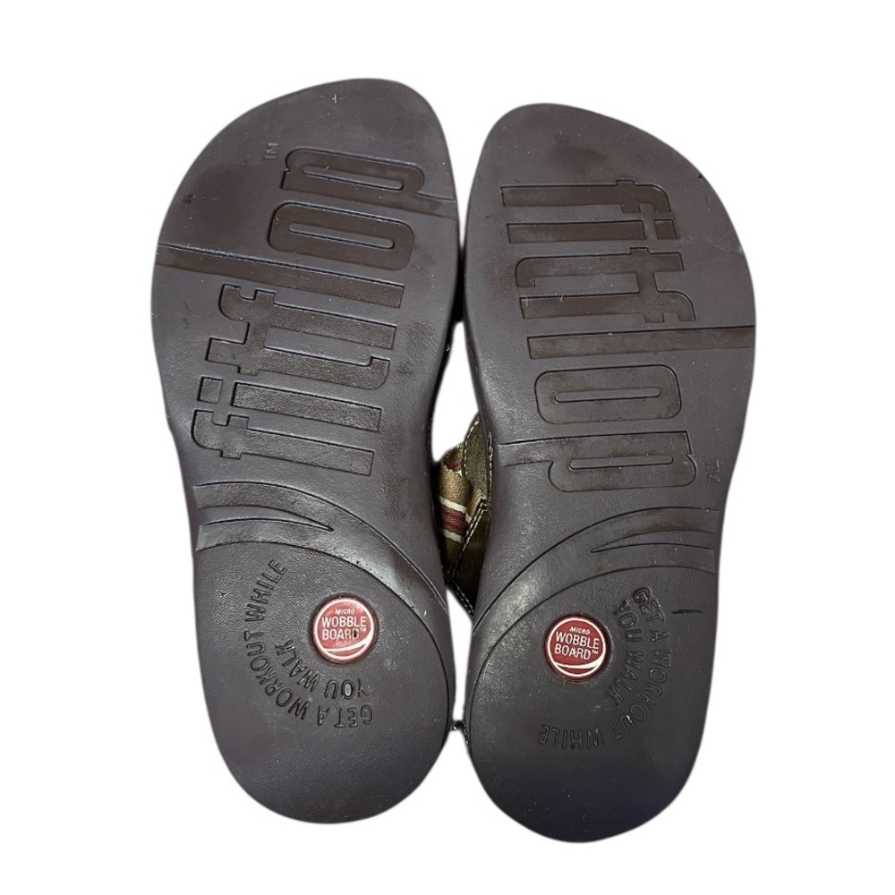 Fitflop Thong Walkstar Sandals Women's Size 9 Bronze Comfort slip on Flip Flops - Picture 8 of 11